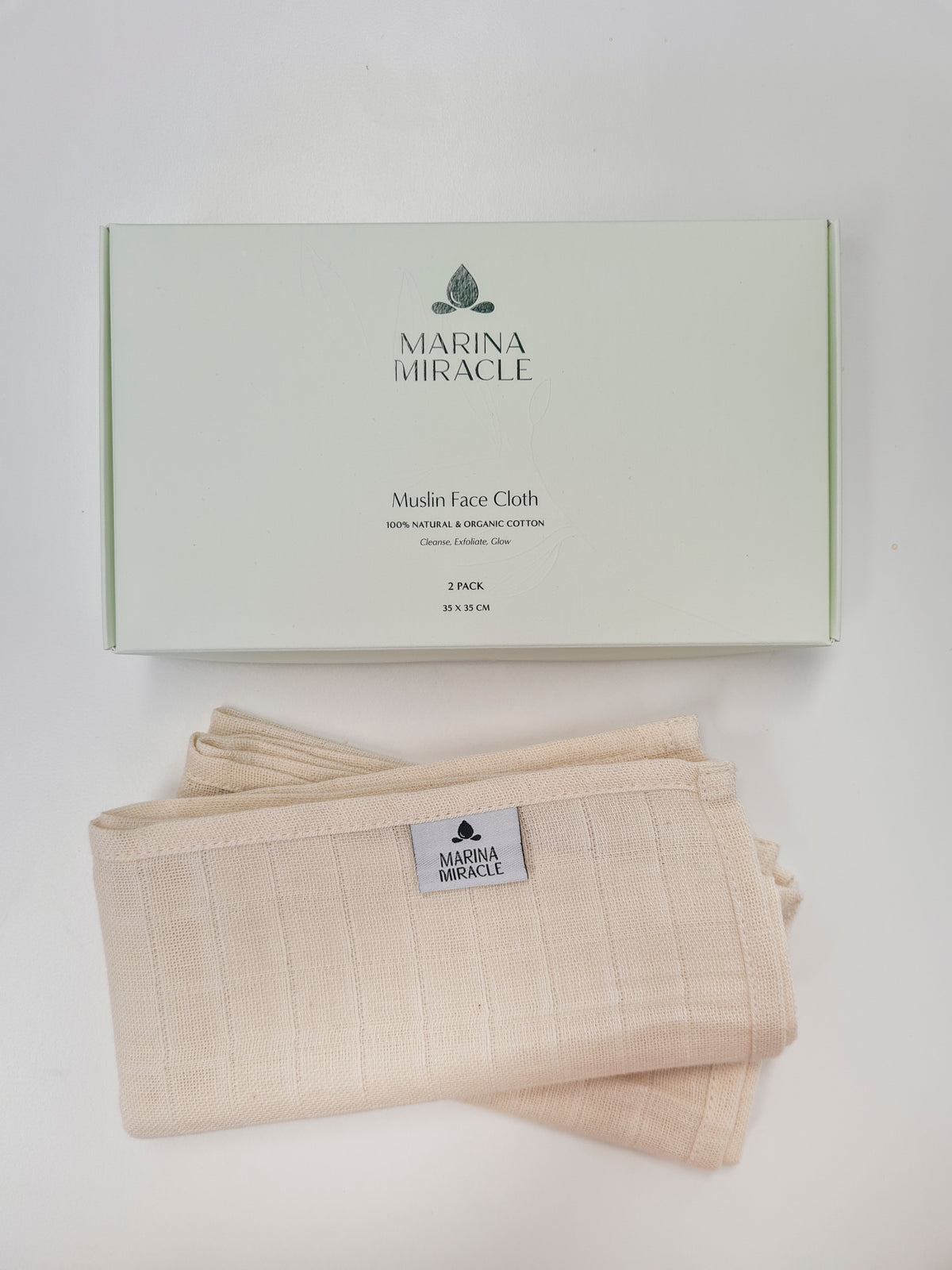Face Cloth - Organic Muslin Cloth - Set of 2