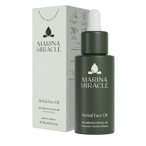 Herbal Face Oil er en økologisk ansiktsolje som balanserer irritert hud og er kjempefin for atopisk eksem eller rosacea